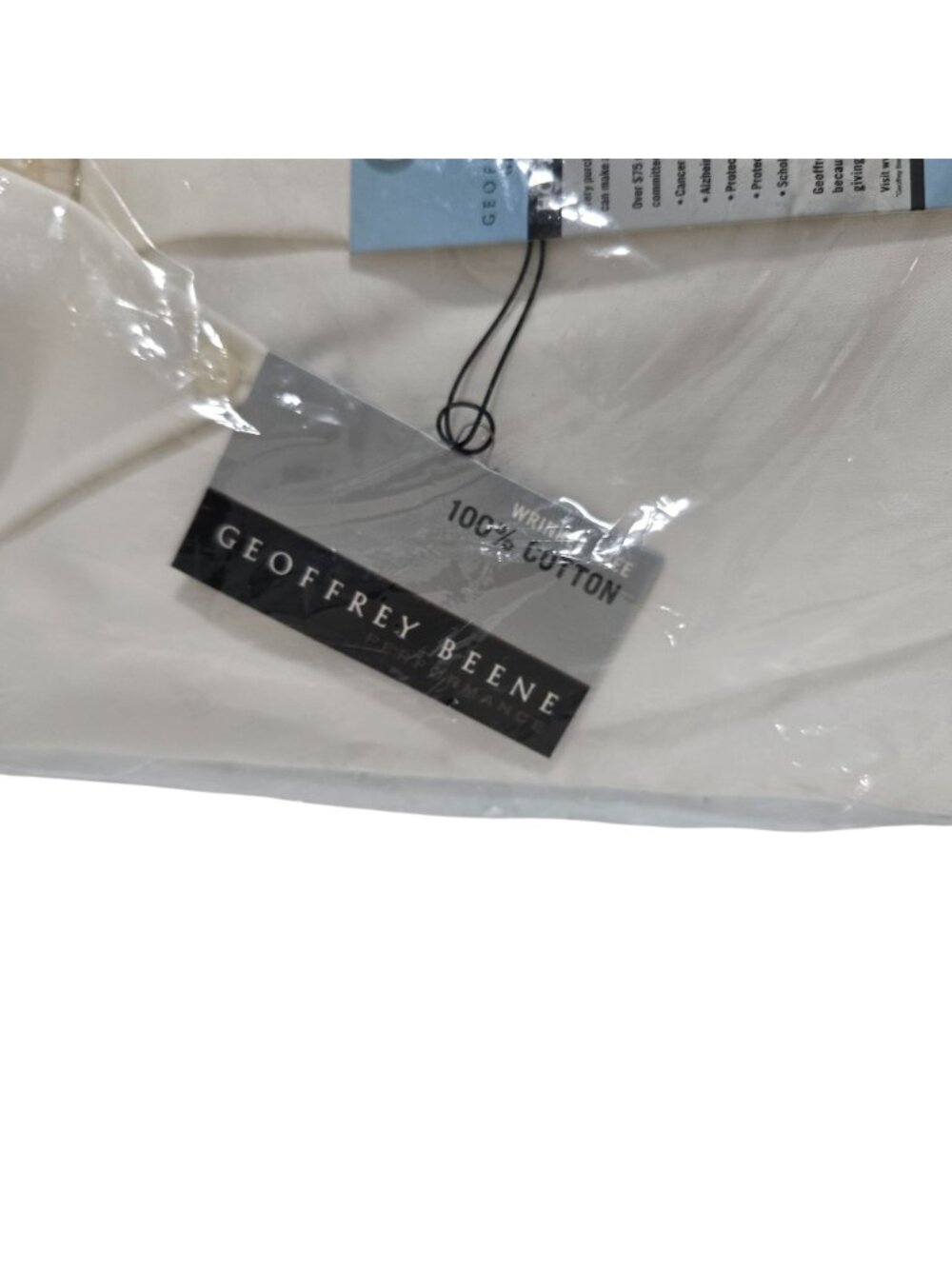 Geoffrey Beene 100% Cotton Wrinkle-Free Pinpoint Oxford White Dress Shirt Large - Picture 6 of 7